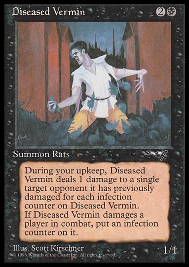 Magic the Gathering: Alliances (Base Set) card 46 Diseased Vermin