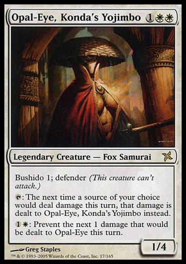 Magic the Gathering: Betrayers of Kamigawa (Base Set) card 17 Opal-Eye, Konda's Yojimbo