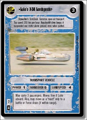 Star Wars: Premiere Limited (Base Set) card 311 Luke's X-34 Landspeeder