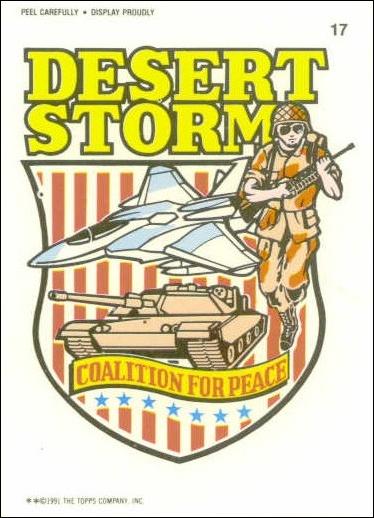 Desert Storm: Series 1 (Sticker Subset) card 17 Desert Storm