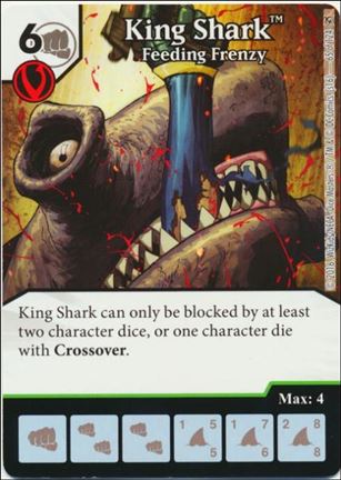 DC Comics Dice Masters Green Arrow and The Flash card 65 King Shark: Feeding Frenzy 