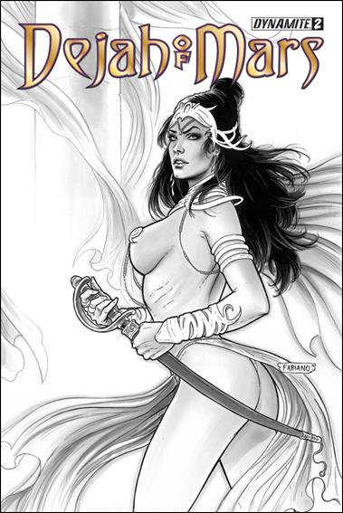 Dejah of Mars issue 2-C Fabiano Neves 1:25 Black & White Cover