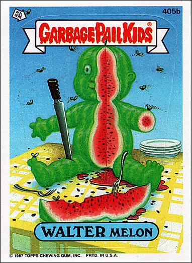 Garbage Pail Kids: Series 10 (Base Set) card 405b Walter Melon