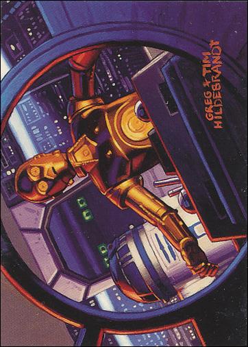 Star Wars: Shadows of the Empire (Base Set) card 59 Artoo and Threepio Helm the Falcon