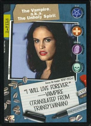 X-Files: The Truth Is Out There (Base Set) card XF97-0132v2 The Vampire, a.k.a. The Unholy Spirit