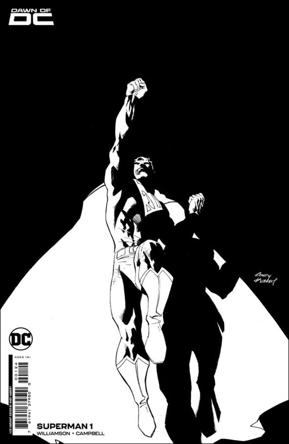 Superman (2023) issue 1-M Andy Kubert 1:25 B&W Cardstock Cover