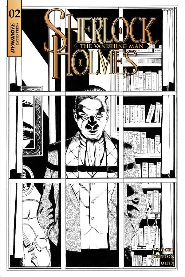 Sherlock Holmes: The Vanishing Man issue 2-C 1:20 Black & White Cover