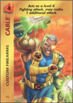 Marvel OverPower (Base Set) card nn59 Cable: Custom Firearms
