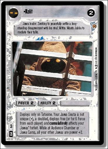 Star Wars: Jabba's Palace Limited (Base Set) card 109 Kalit