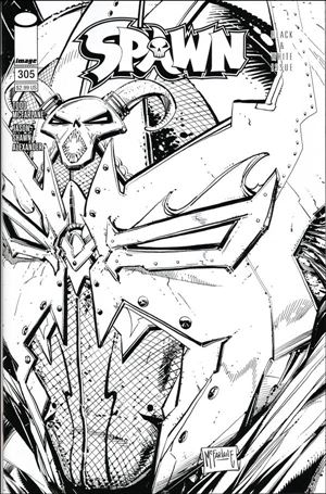 Spawn issue 305-C Todd McFarlane B&W Cover