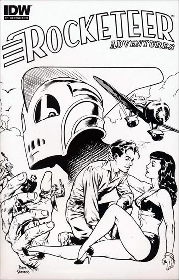 Rocketeer Adventures (2011) issue 2-D Dave Stevens 1:25 Black and White Cover