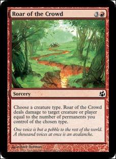 Magic the Gathering: Morningtide (Base Set) card 100 Roar of the Crowd