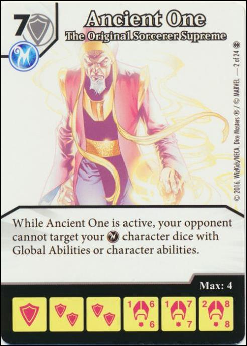 Marvel Dice Masters Doctor Strange card 2 Ancient One: The Original Sorcerer Supreme 