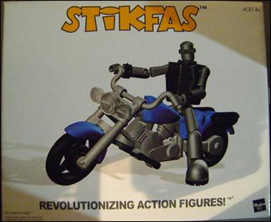 Stikfas Deluxe Pack figure 3 Alpha Male with Motorcycle (Blue)