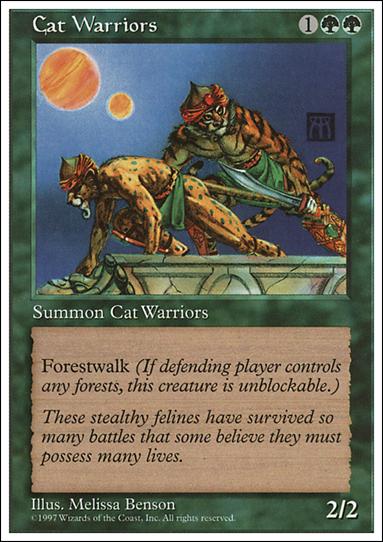 Magic the Gathering: 5th Edition (Base Set) card 282 Cat Warriors