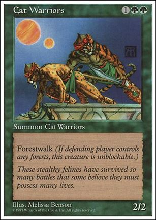 Magic the Gathering: 5th Edition (Base Set) card 282 Cat Warriors