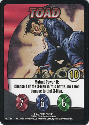 X-Men Trading Card Game (Base Set) card 130 Toad