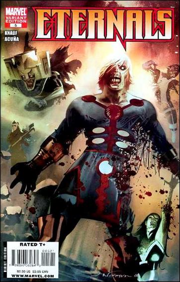 Eternals (2008) issue 5-B Eric Nguyen 1:10 Zombie Cover