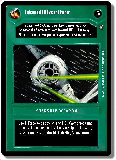 Star Wars: A New Hope Limited (Base Set) card 81 Enhanced TIE Laser Cannon