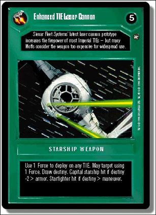 Star Wars: A New Hope Limited (Base Set) card 81 Enhanced TIE Laser Cannon