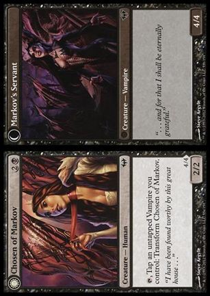 Magic the Gathering: Dark Ascension (Base Set) card 55 Chosen of Markov / Markov's Servant