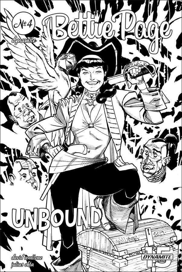 Bettie Page: Unbound issue 4-I David Williams 1:20 Black & White Cover