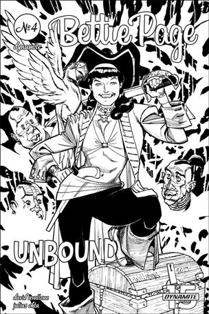 Bettie Page: Unbound issue 4-I David Williams 1:20 Black & White Cover