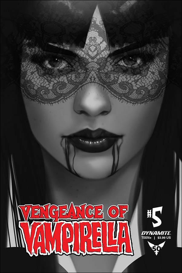 Vengeance of Vampirella (2019) issue 5-M Ben Oliver 1:30 Black & White Cover