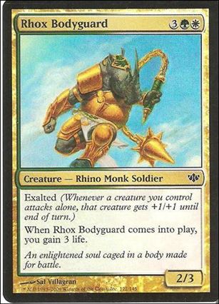 Magic the Gathering: Conflux (Base Set) card 122-B Rhox Bodyguard (foil)