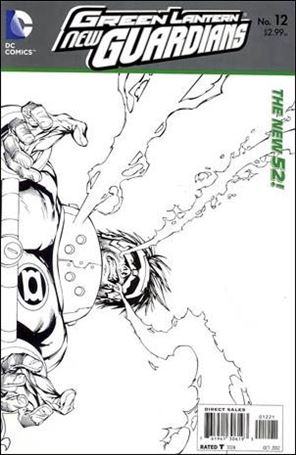 Green Lantern: New Guardians  issue 12-B Wraparound 1:25 Black and White Cover