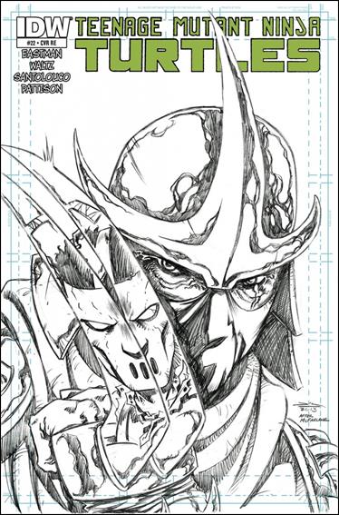 Teenage Mutant Ninja Turtles (2011) issue 22-E Rich Woodall Sketch Cover 1/500