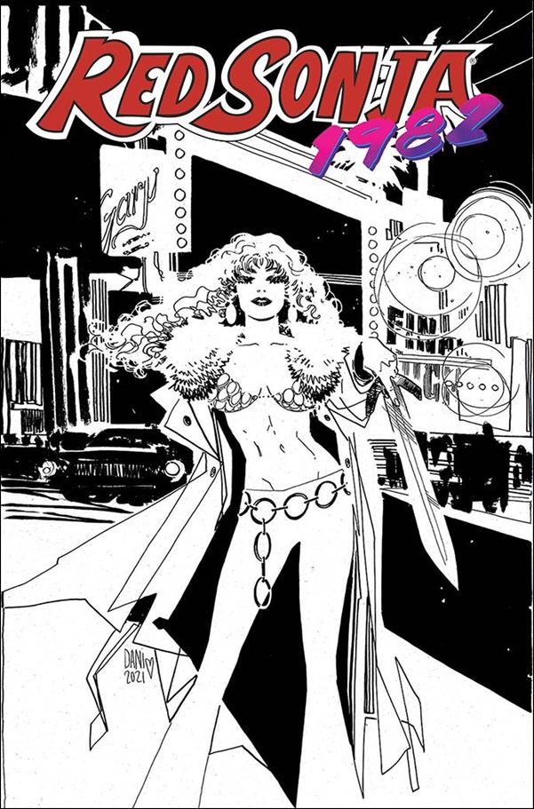 Red Sonja 1982 issue 1-F Dani 1:10 Black & White Cover