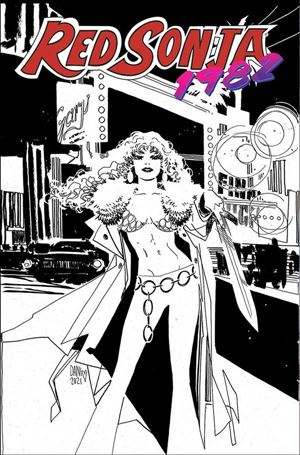 Red Sonja 1982 issue 1-F Dani 1:10 Black & White Cover