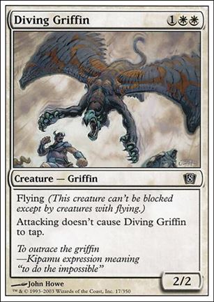 Magic the Gathering: 8th Edition (Base Set) card 17 Diving Griffin