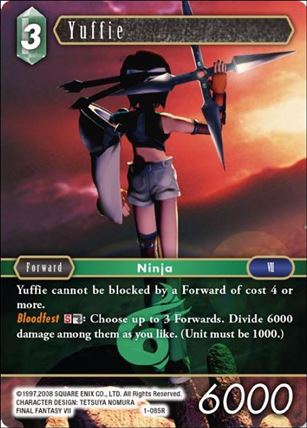 Final Fantasy Trading Card Game: Opus I (Base Set) card 085R Yuffie