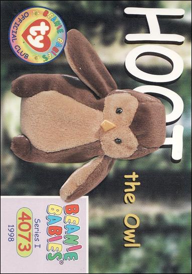 Beanie Babies Series 1 (Base Set) card 86 Hoot the Owl