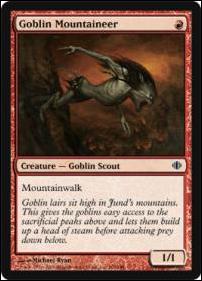 Magic the Gathering: Shards of Alara (Base Set) card 102 Goblin Mountaineer