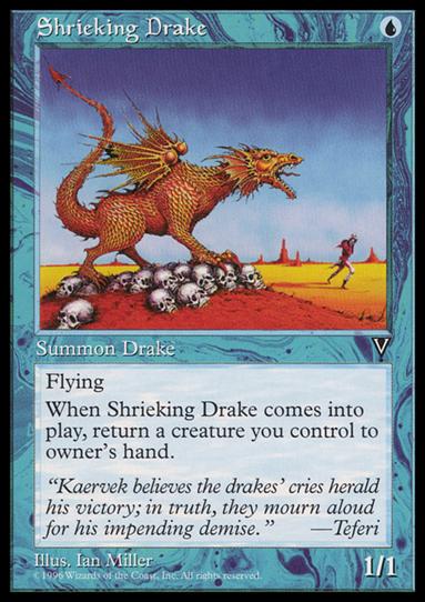 Magic the Gathering: Visions (Base Set) card 43 Shrieking Drake