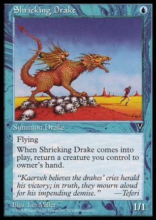 Magic the Gathering: Visions (Base Set) card 43 Shrieking Drake