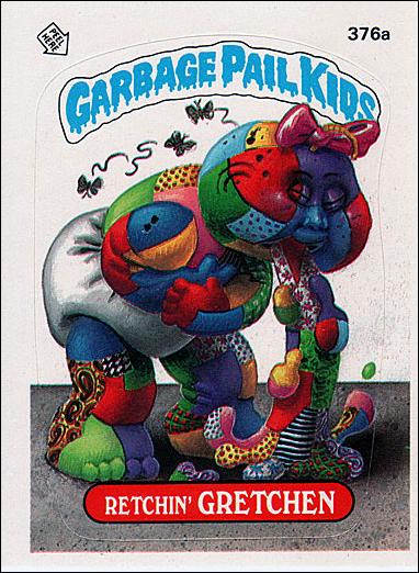Garbage Pail Kids: Series 09 (Base Set) card 376a Retchin' Gretchen