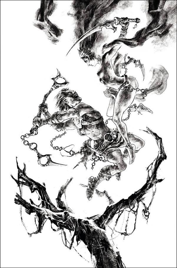 Dejah Thoris Versus John Carter issue 5-F Max Fiumara 1:7 Black & White Virgin Cover