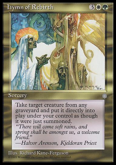 Magic the Gathering: Ice Age (Base Set) card 295 Hymn of Rebirth