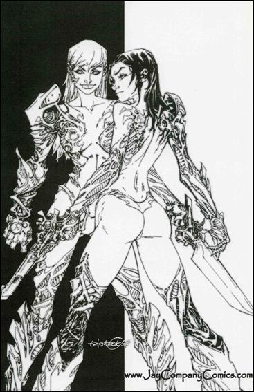 Witchblade (1995) issue 109-E Jay Company Long Beach Comic Con B&W Cover 1/100