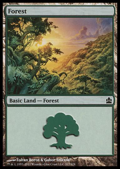 Magic the Gathering: Commander (Base Set) card 317 Forest