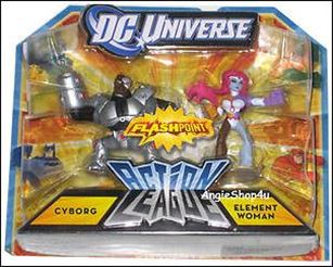DC Universe: Action League figure 18 Flashpoint Cyborg and Element Woman