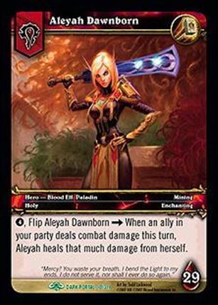 World of Warcraft: Through the Dark Portal (Base Set) card 10 Aleyah Dawnborn