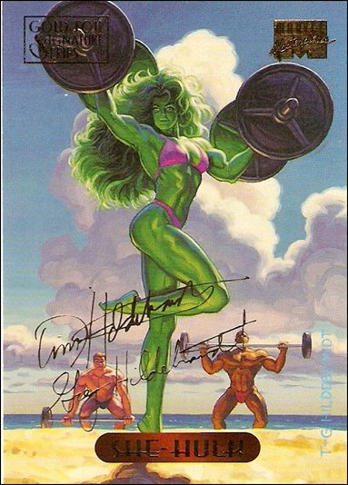 1994 Marvel Masterpieces (Gold-Foil Signature Parallel Base Set) card 108 She-Hulk