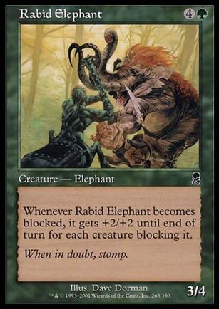 Magic the Gathering: Odyssey (Base Set) card 263 Rabid Elephant