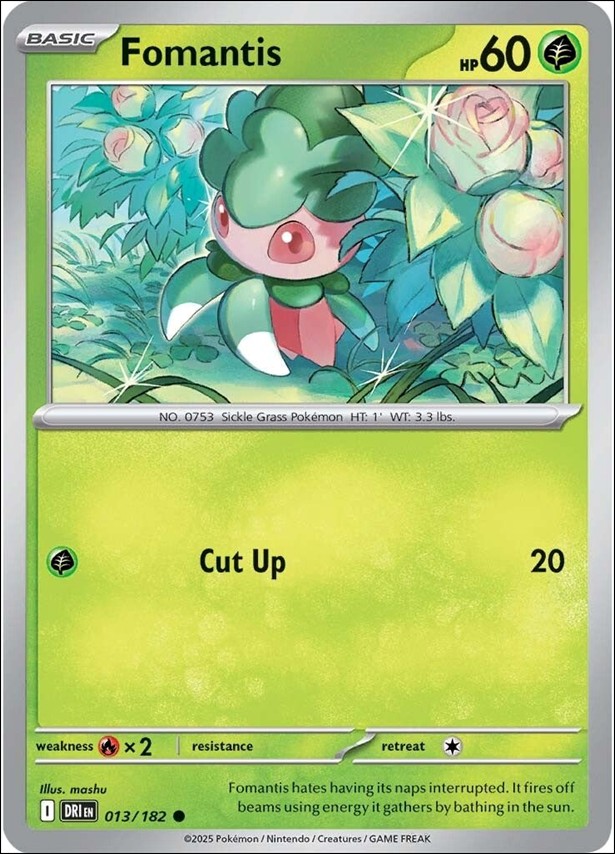 Pokemon: Scarlet & Violet - Destined Rivals card 013/182 Fomantis