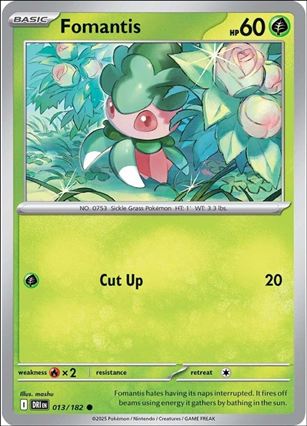 Pokemon: Scarlet & Violet - Destined Rivals card 013/182 Fomantis